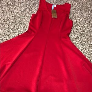 Francesca's Red Fit-Flare/A-line Dress